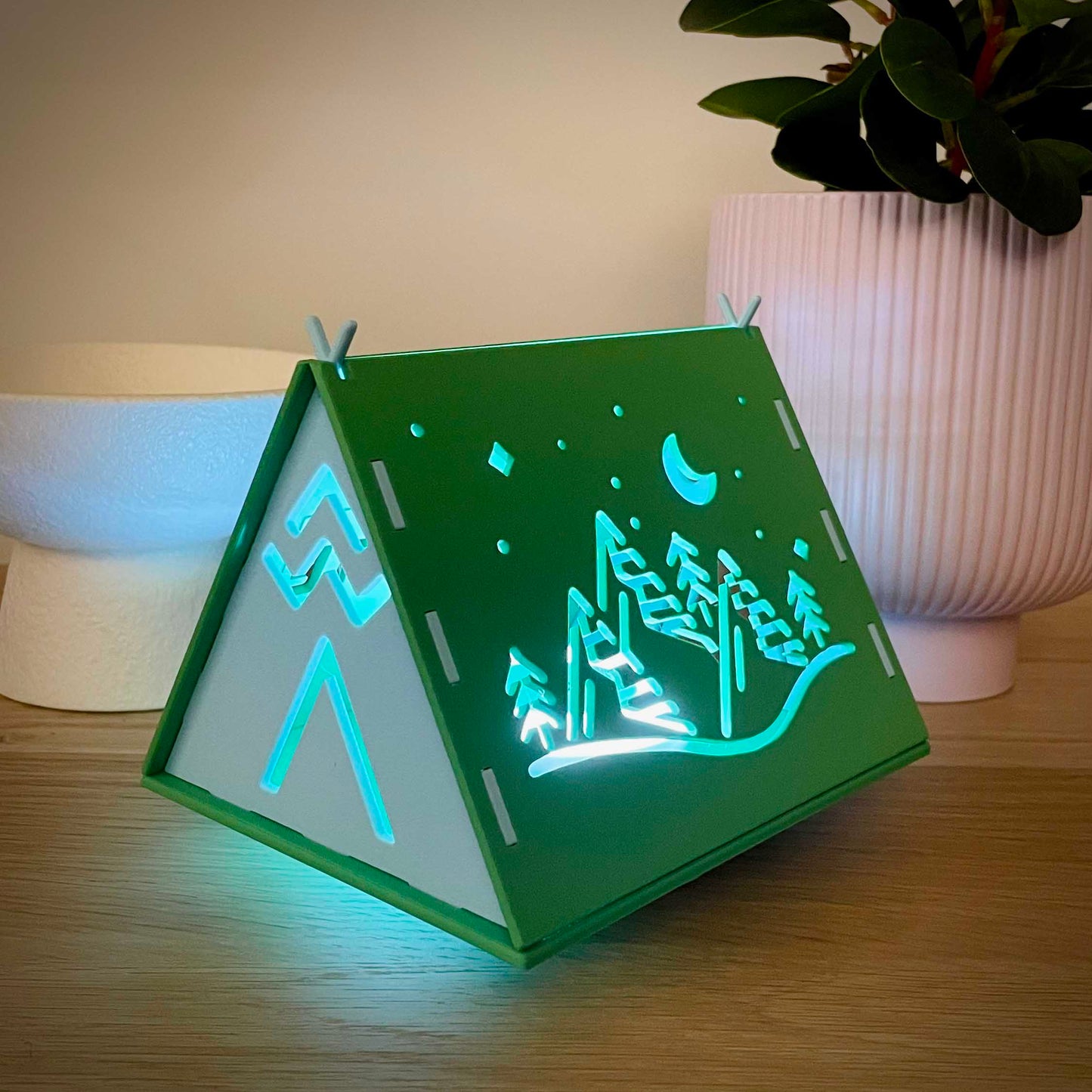 Custom Name Night Light Tent Rectangle Base