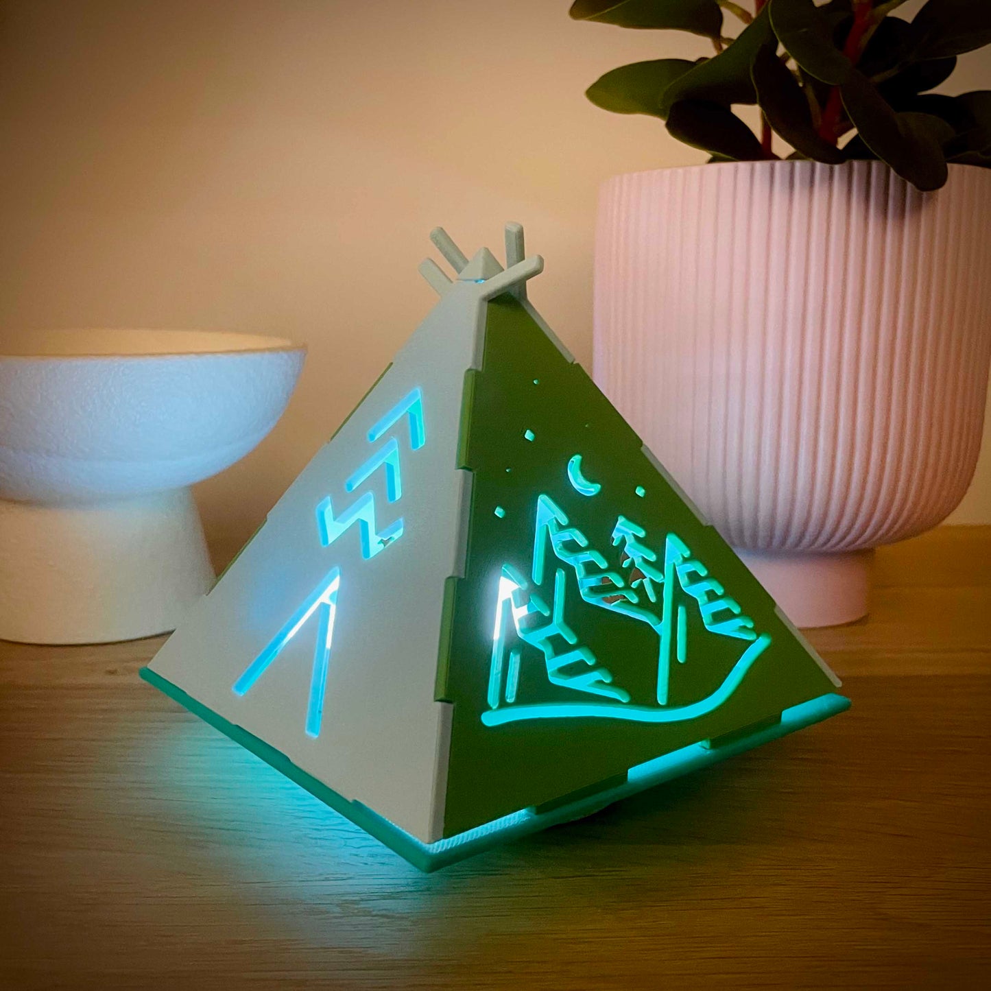 Custom Name Night Light Camp