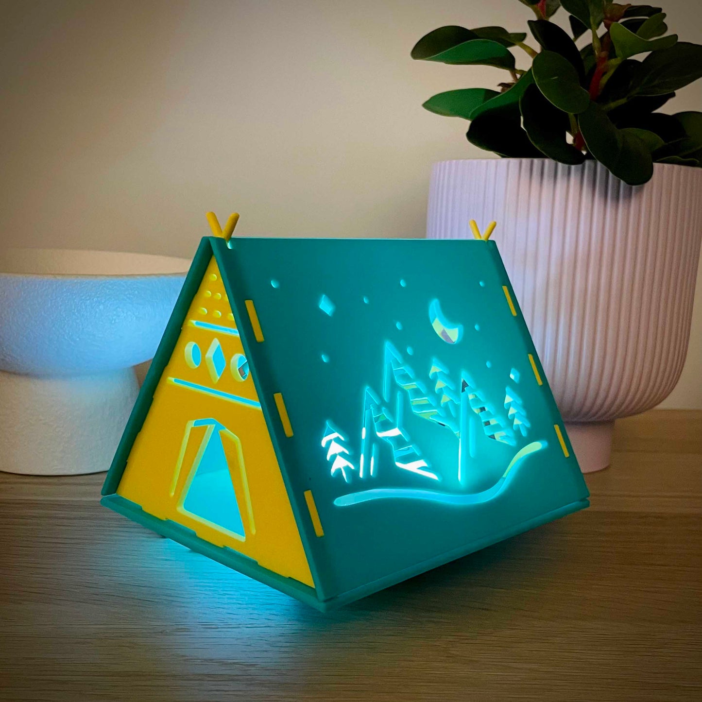 Custom Name Night Light Tent Rectangle Base