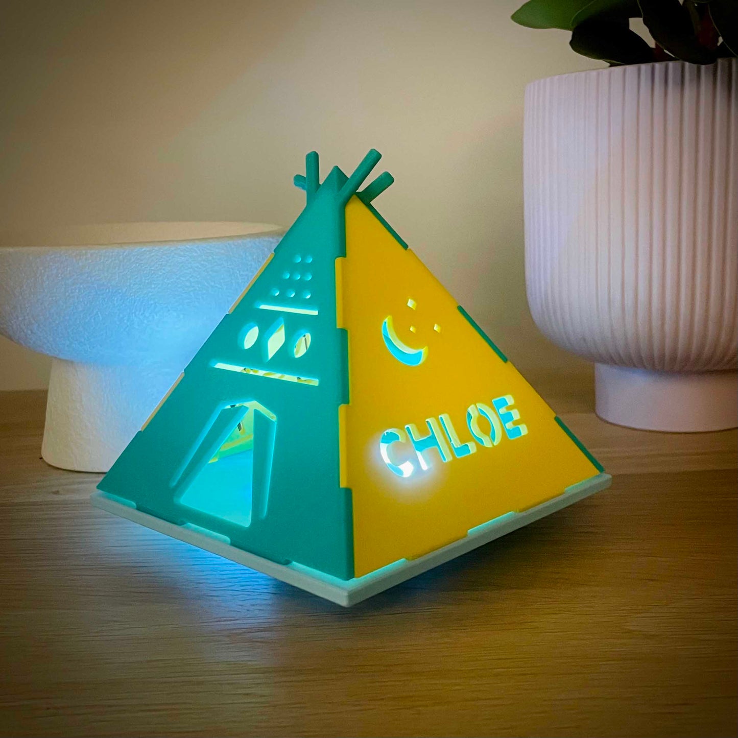 Custom Name Night Light Camp