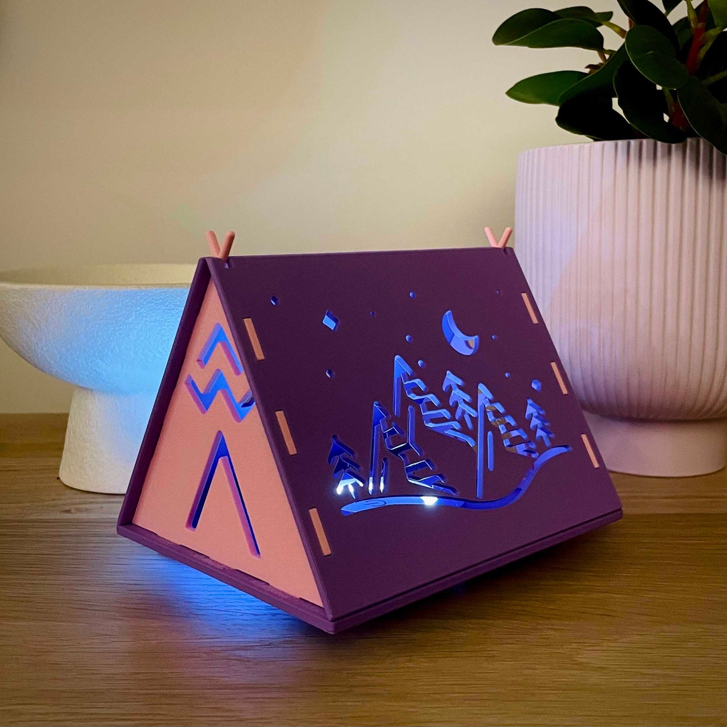 Custom Name Night Light Tent Rectangle Base