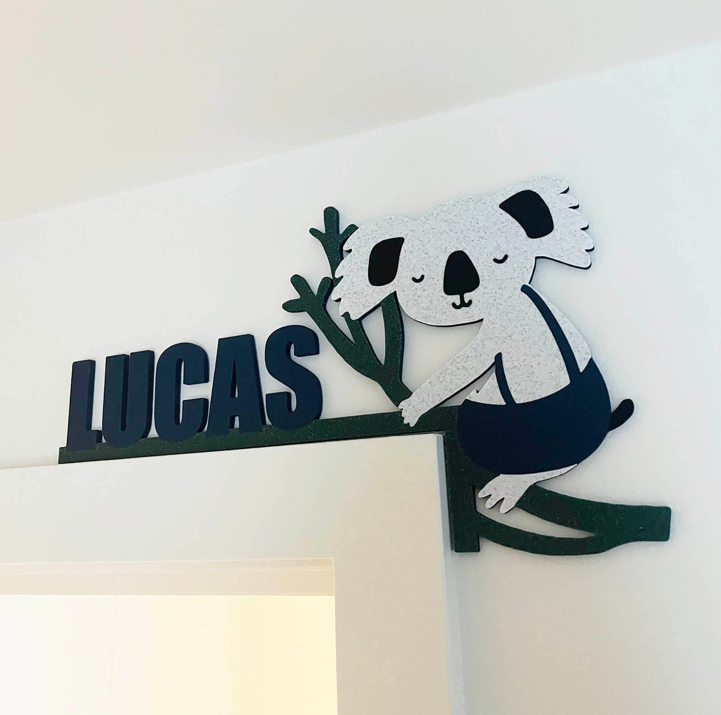 Koala Custom Door Corner Name Sign