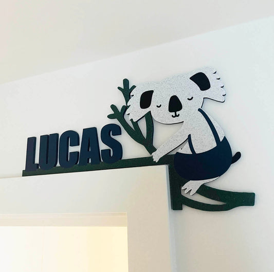 Koala Custom Door Corner Name Sign