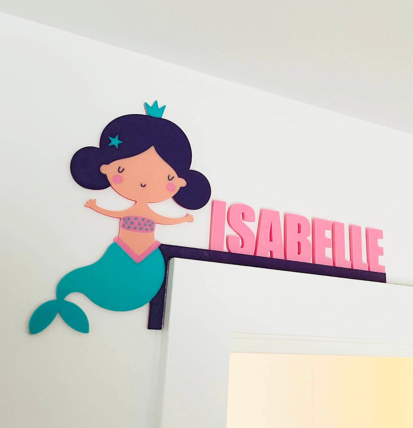 Mermaid Custom Door Corner Name Sign