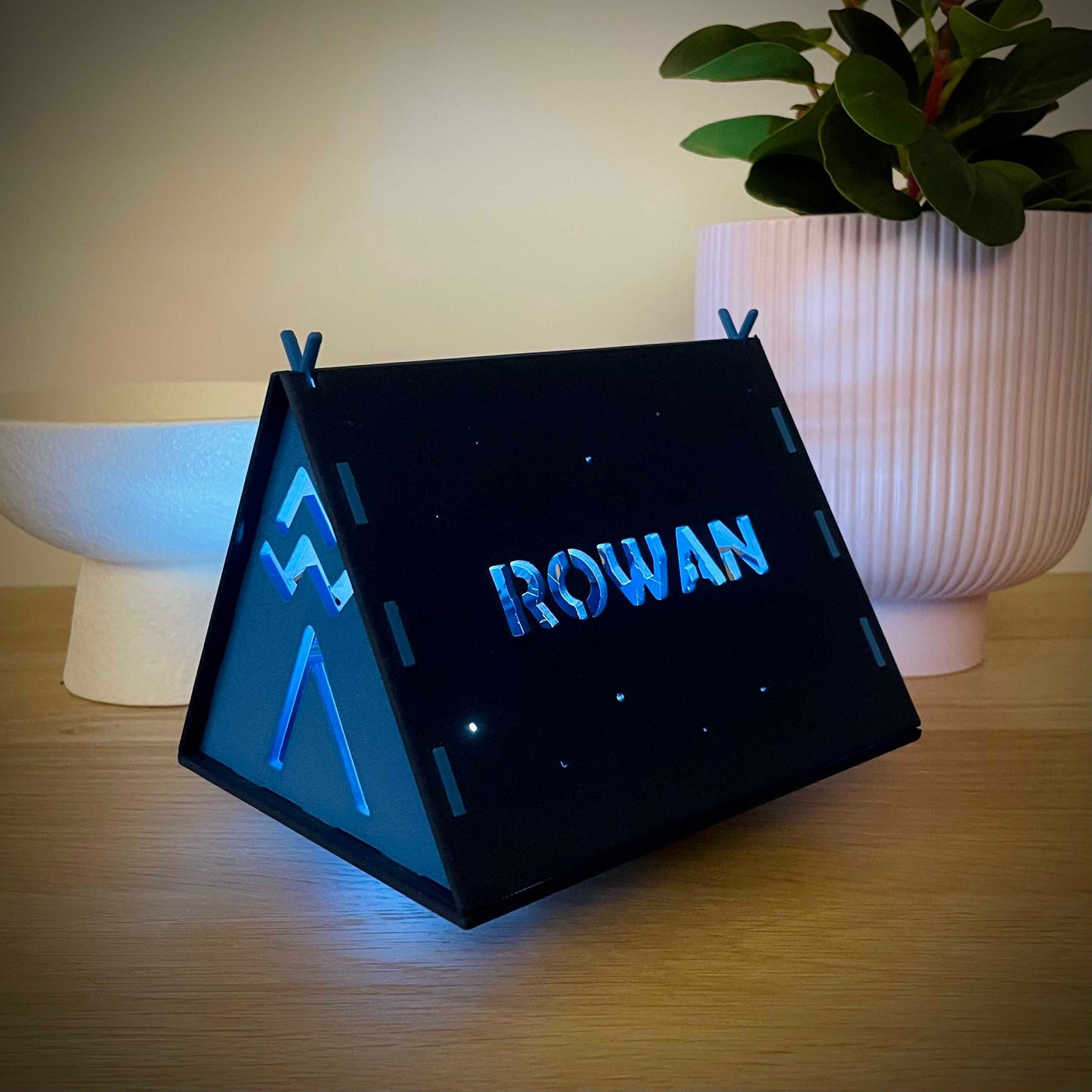 Custom Name Night Light Tent Rectangle Base